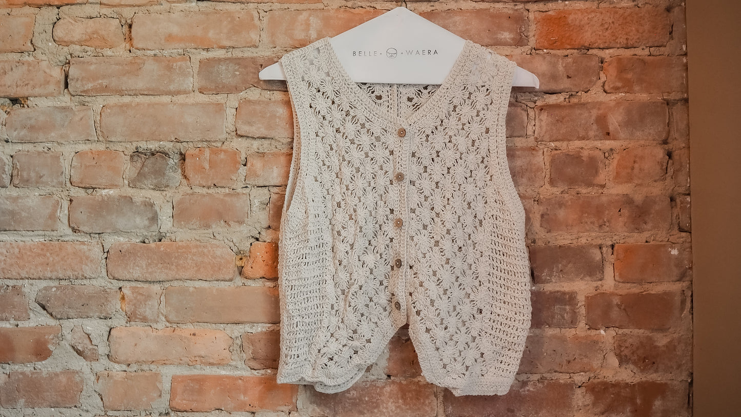 Crochet cotton vest