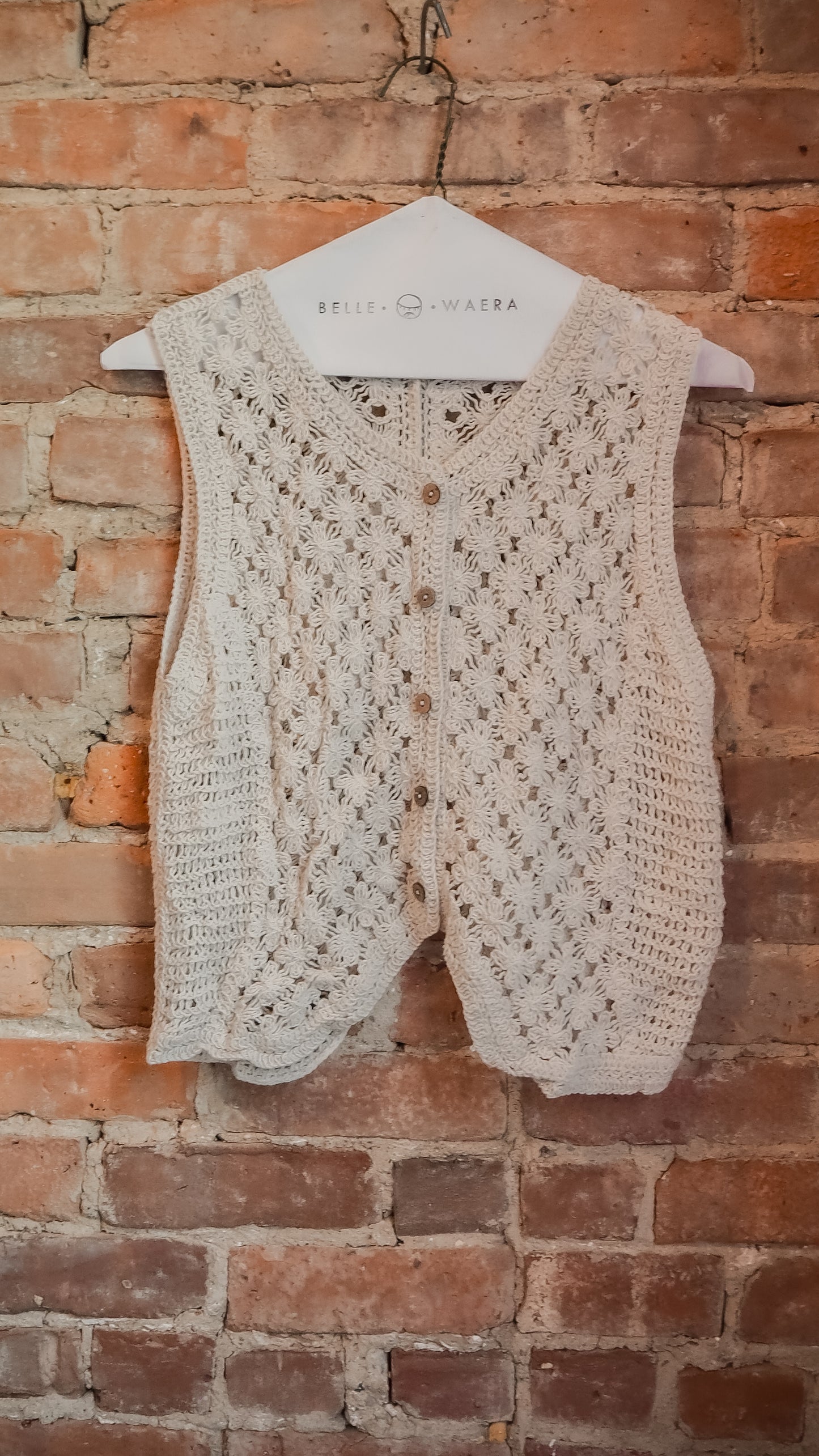 Crochet cotton vest